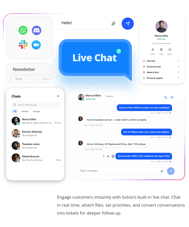 Solvio - AI Chatbot Helpdesk & Customer Support Ticket System with Live Chat & Knowledge Base